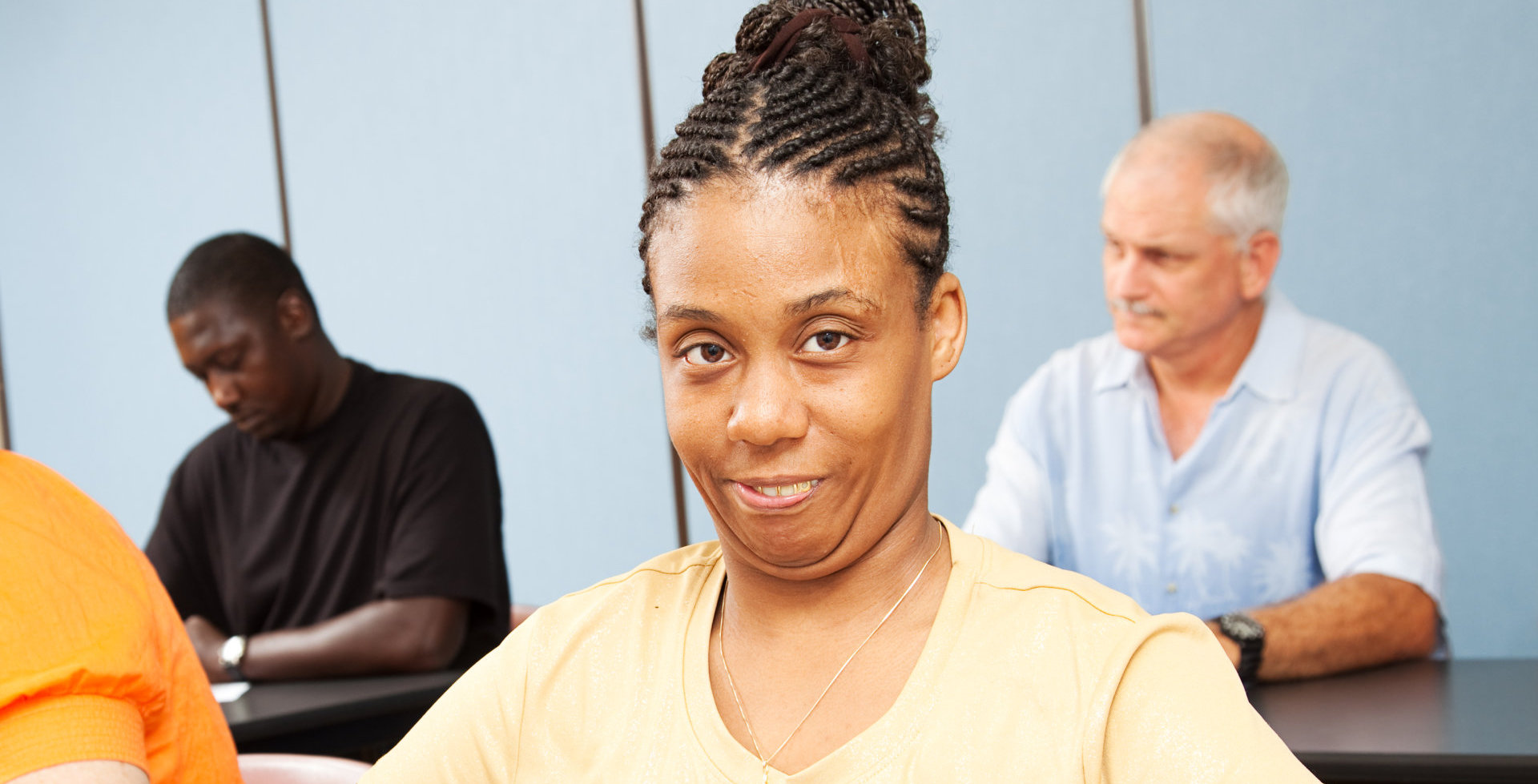 young woman smiling